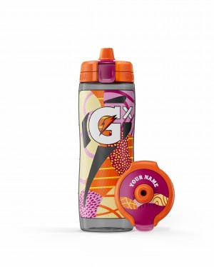 Pink / Orange Gatorade Gx Montage Water Bottle (30 oz) Bundle Water Bottles | 756DIZKPS