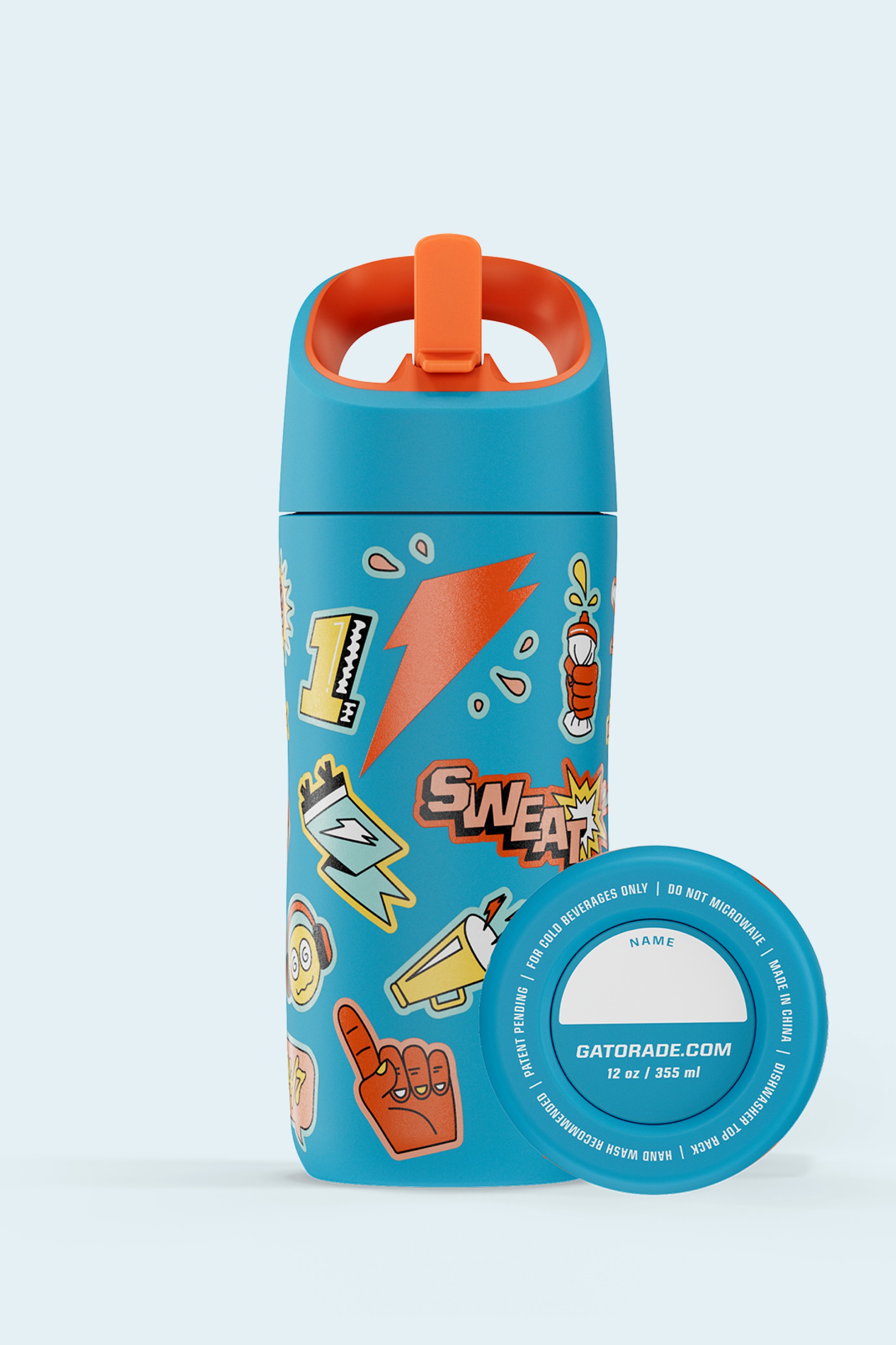 White Gatorade Rookie Stainless Steel Water Bottle (12 oz) Water Bottles | 325ZDKURF